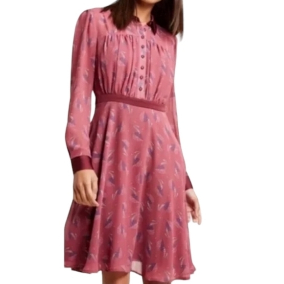 Modcloth | Women's Just My Typist Long Sleeve Sheer Shirtdress (Size XS) - Picture 1 of 16